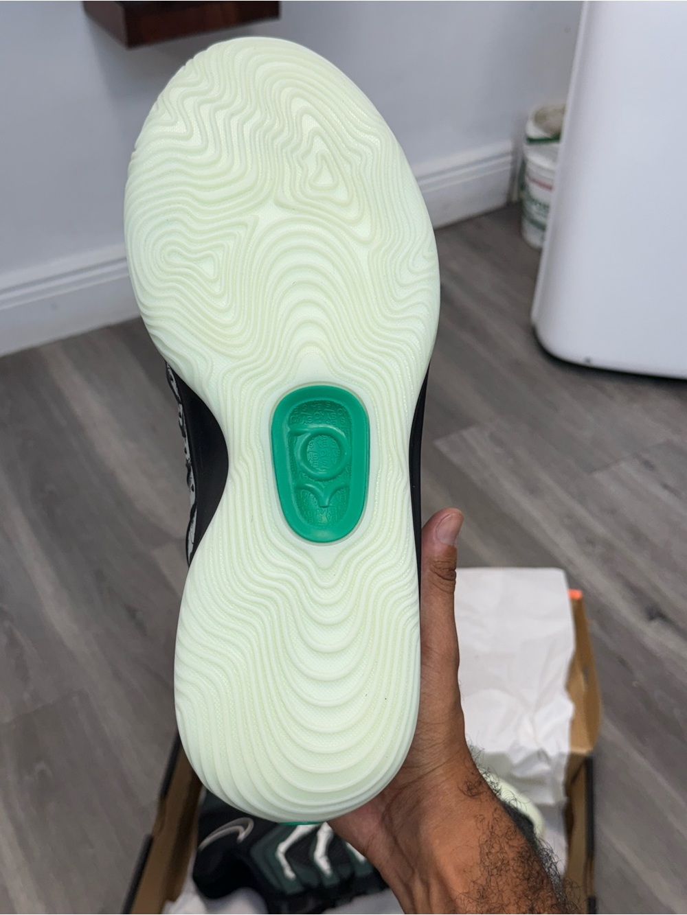 Nike KD18 SE Green & Black Skeletal Graphic Athletic Sneakers image 3